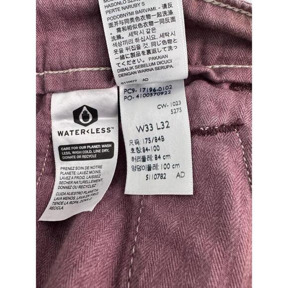 Levi's XX Chino Standard Tapered Burgandy Chino Pants Size 33 x 32 trendy comfy - Picture 10 of 12